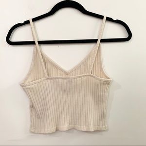 H&M Tops - H&M DIVIDED Cream Colored Rib Knit Crop Top H&M Tops - H&M DIVIDED Cream Colored Rib Knit Crop Top